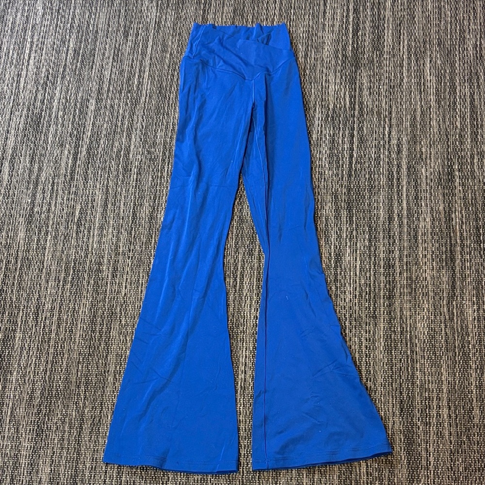 Blue Flared Leggings